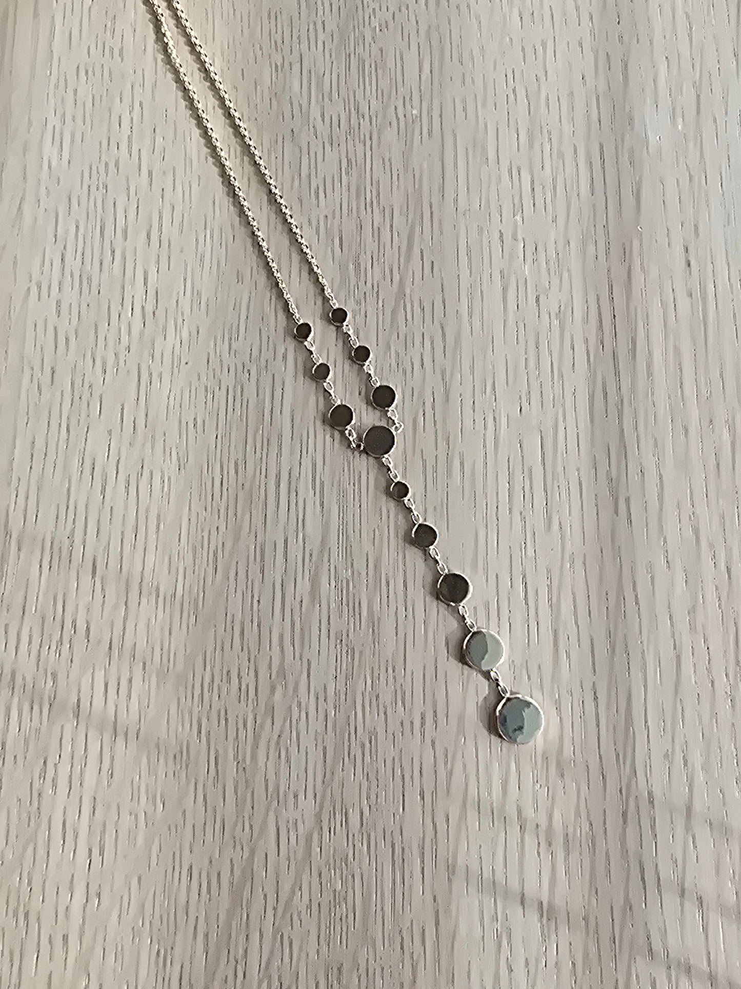 14K Graduated Disc Y Necklace