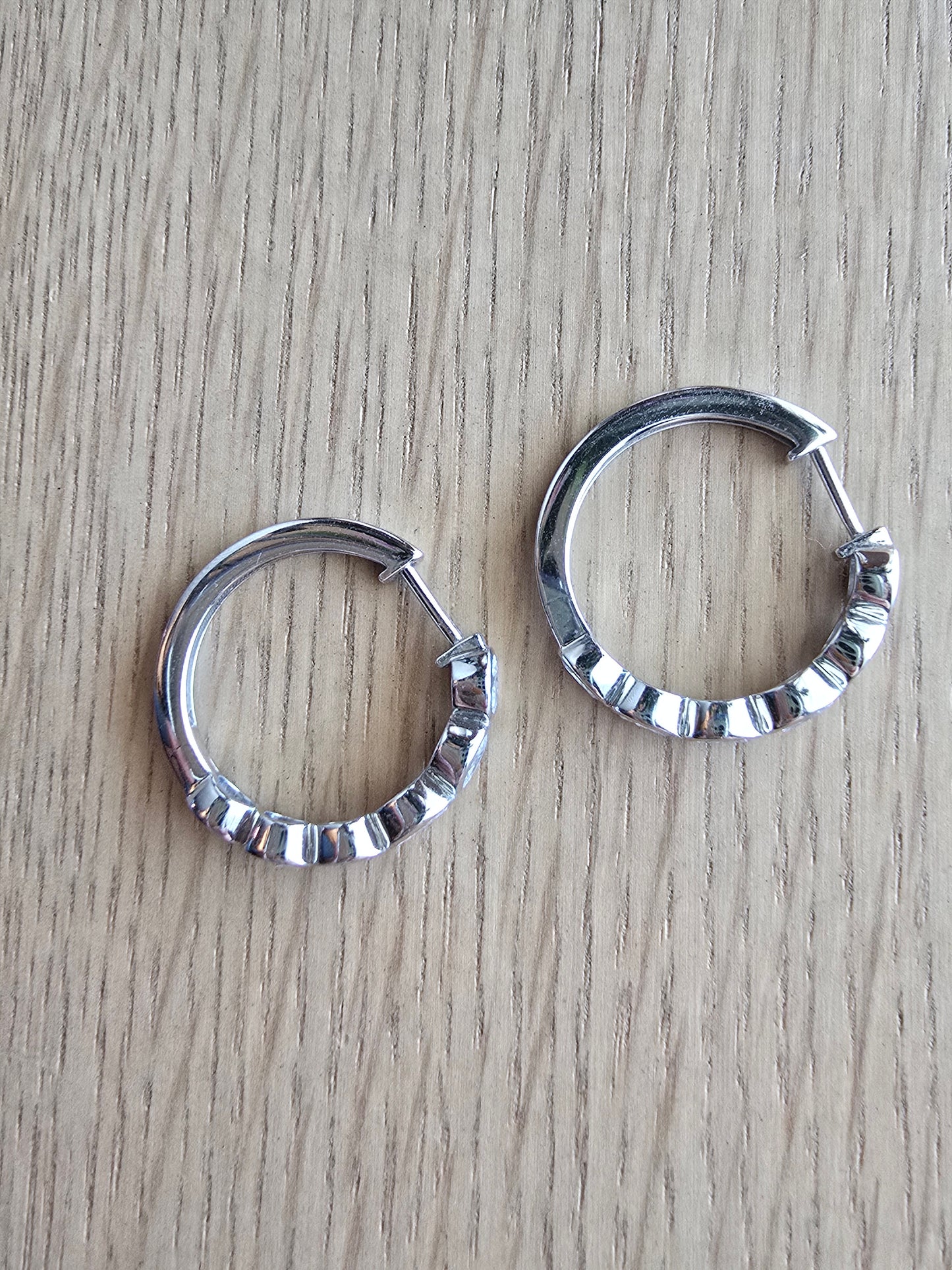14K 2.10 CTW Lab Grown Diamond Hoop Earrings