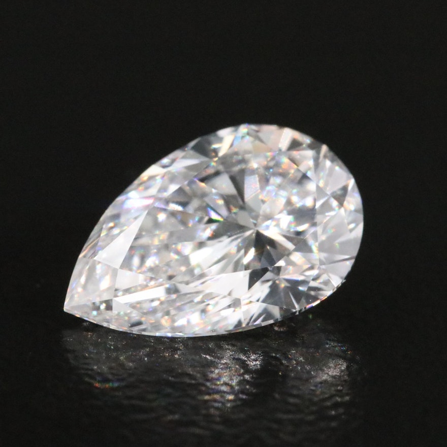 Loose 2.09 CT Pear Lab Grown Diamond with IGI Report