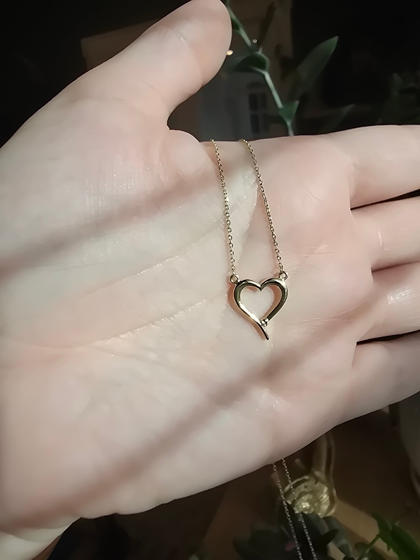 10K Yellow Gold Heart Necklace