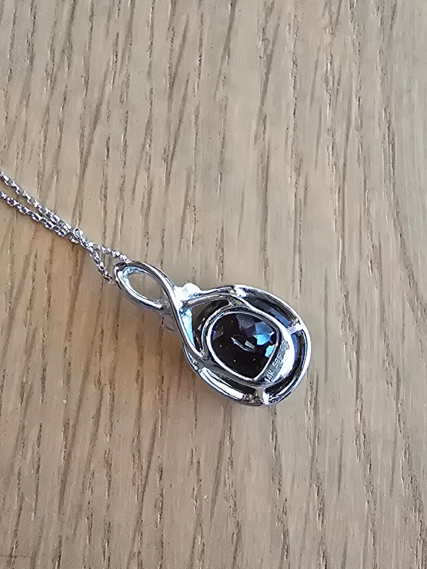 14K Smoky Quartz and Diamond Necklace