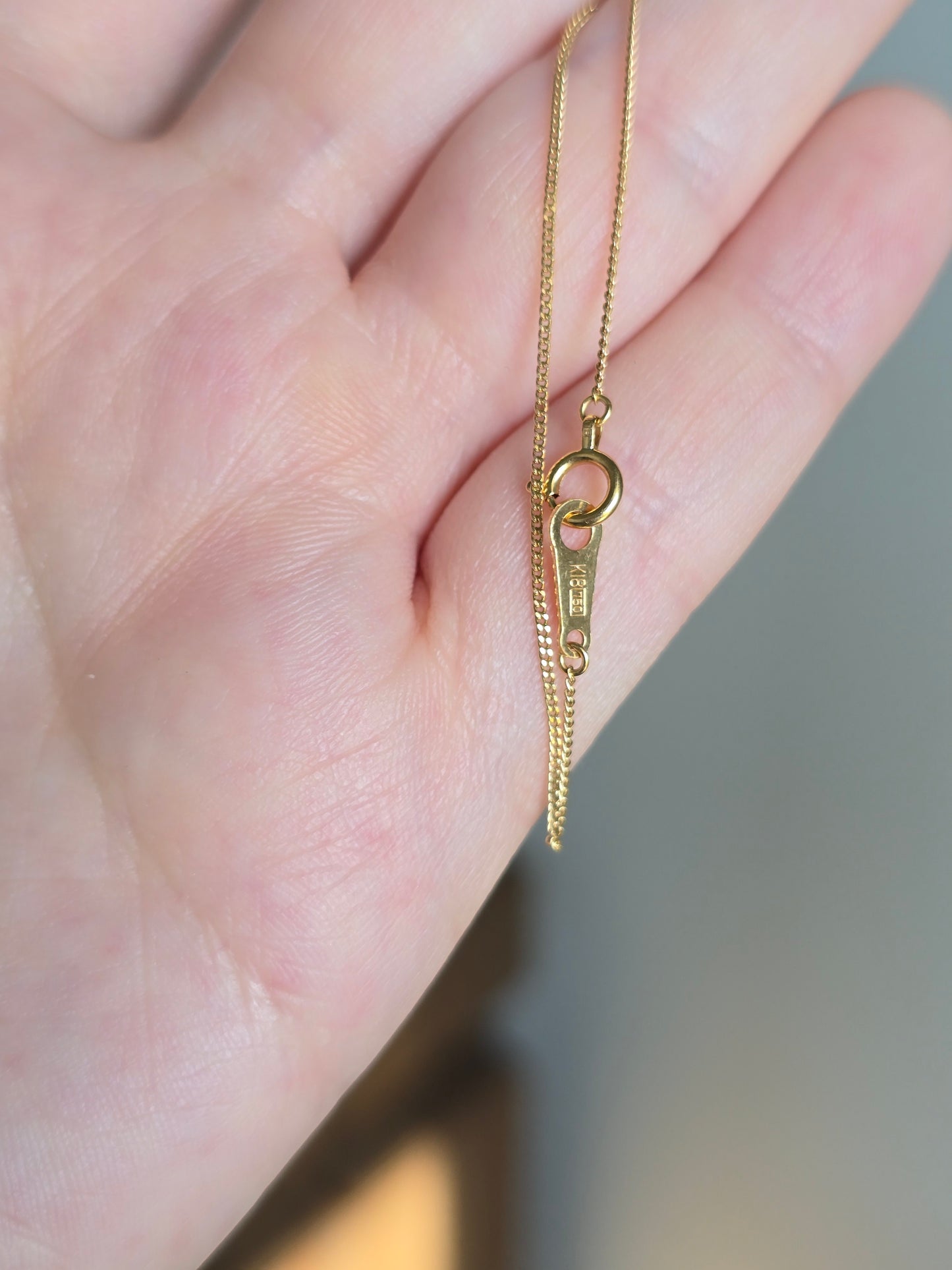 18K Yellow Gold and 0.47ct Diamond Necklace