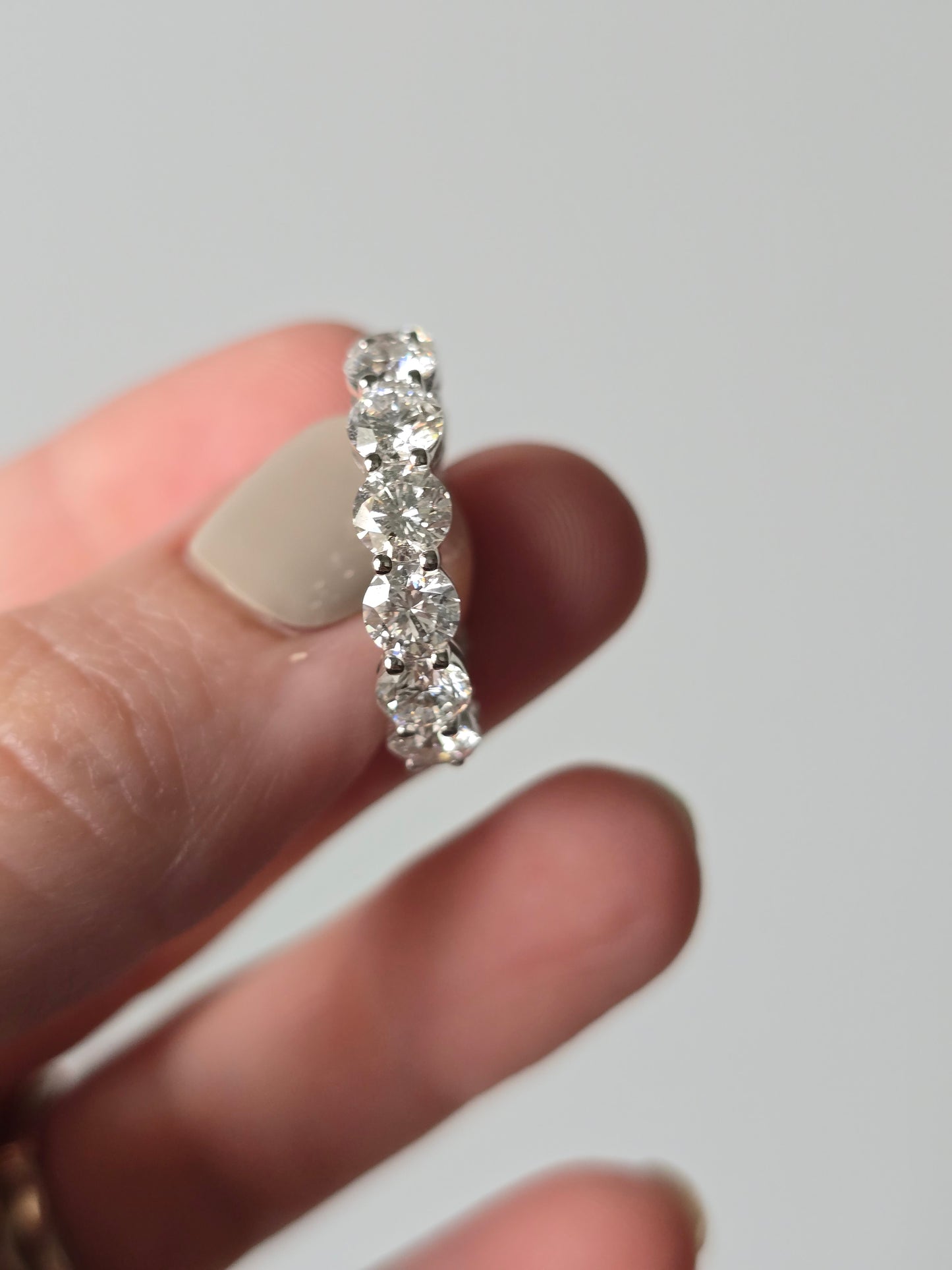 14K 5.69 CTW Lab Grown Diamond Eternity Band Size 6.25
