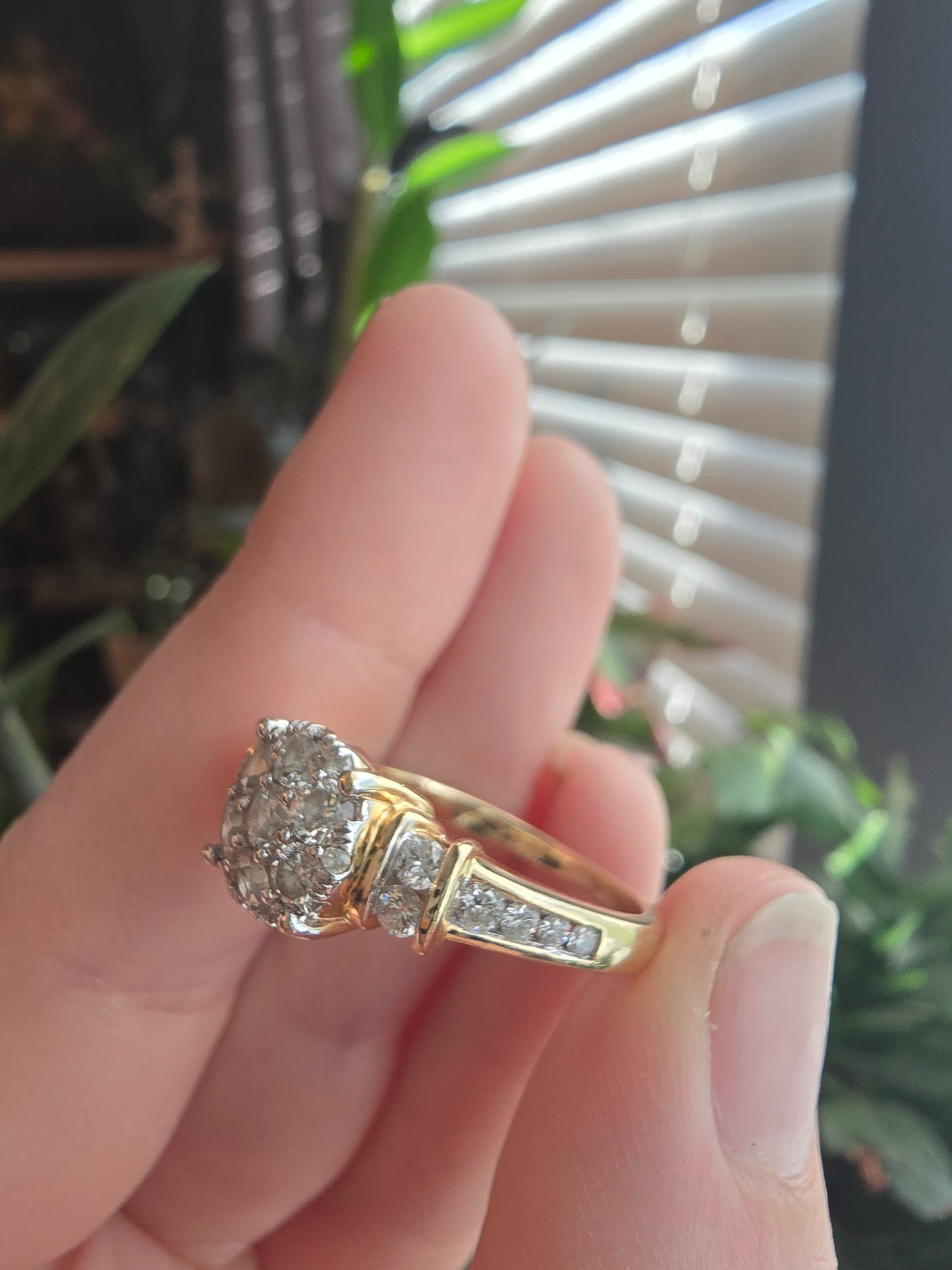 14K Yellow Gold 1.08 CTW Diamond Ring