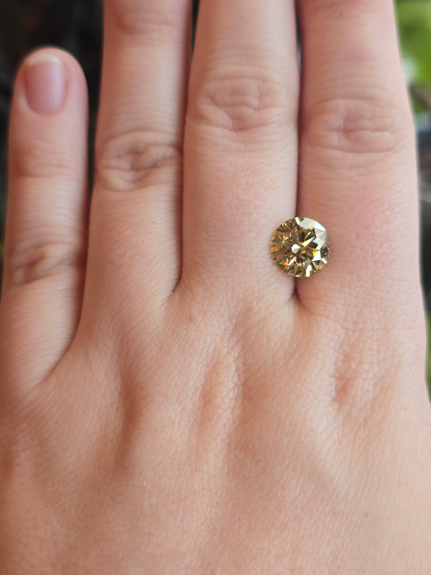 Loose 2.89 CT Lab Grown Fancy Yellow Diamond with IGI Report