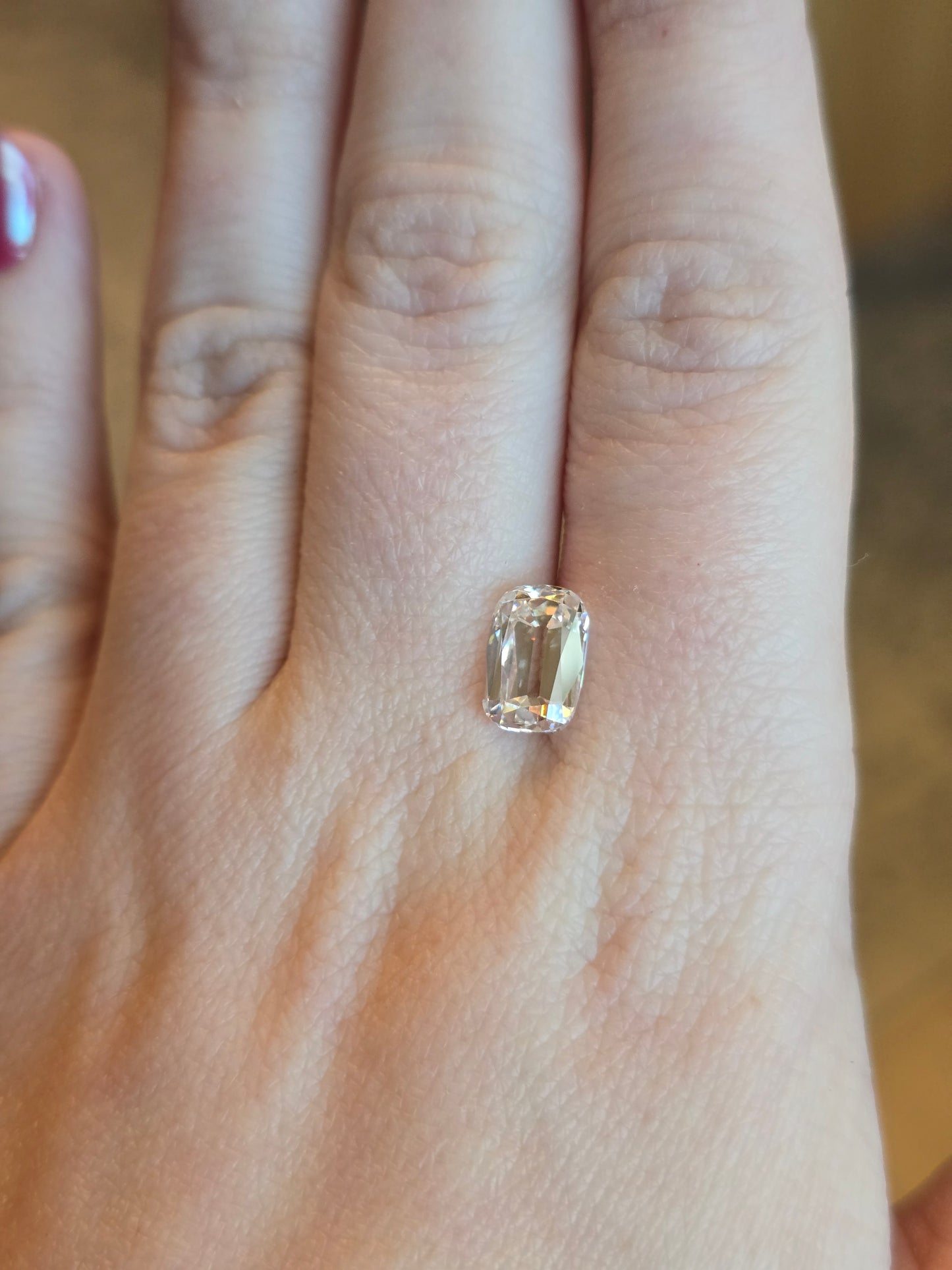 3.01ct Cushion Old Mine Cut Lab Diamond