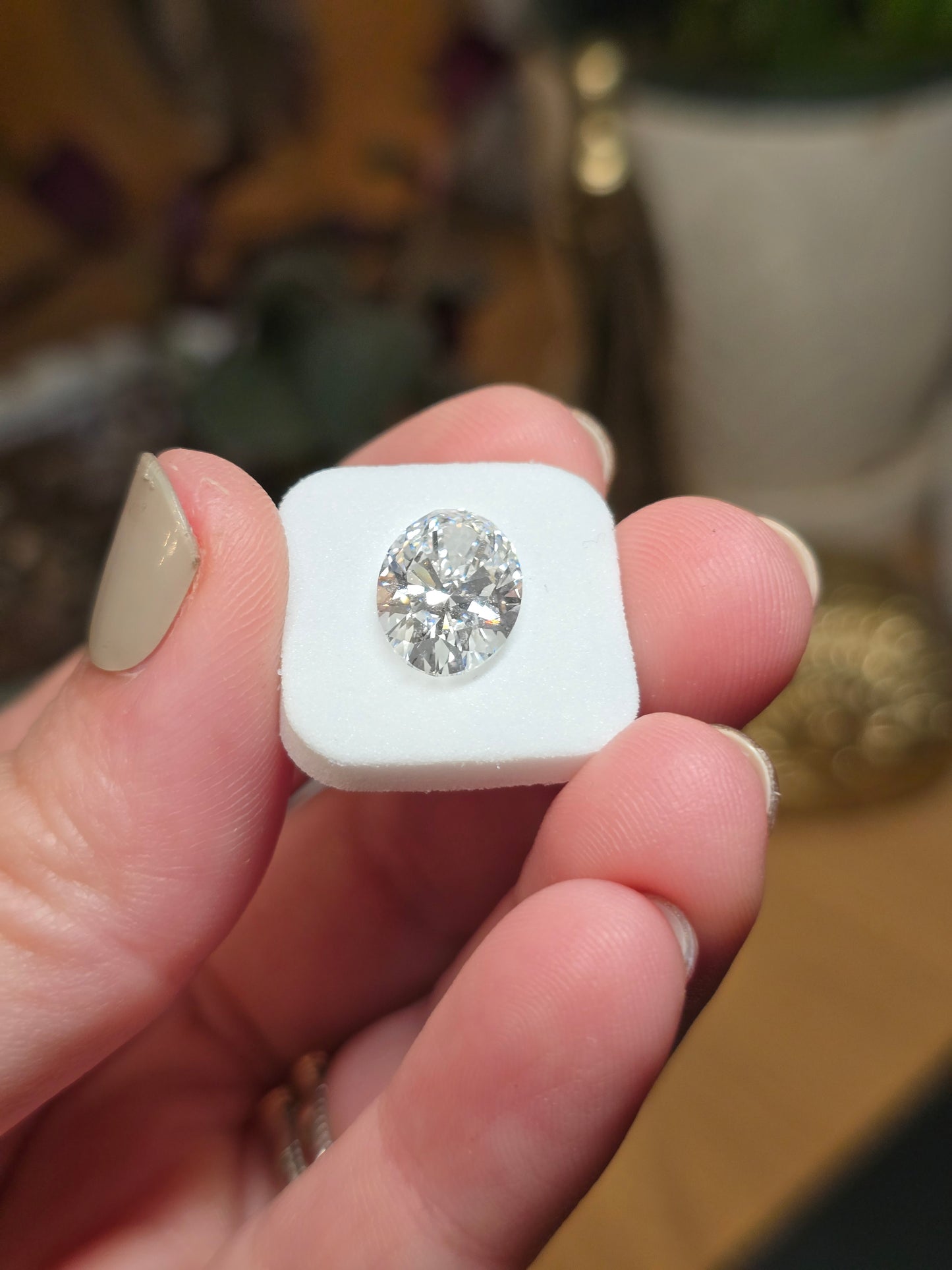 Loose 3.71 CT Oval Lab Grown Diamond with IGI Reports