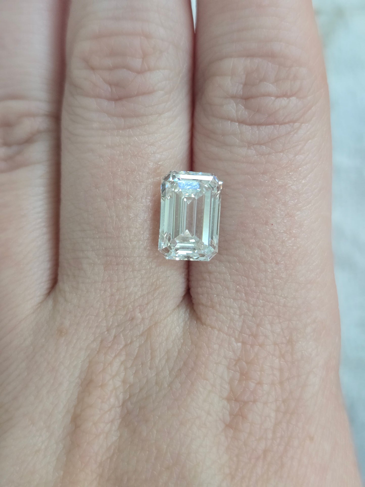 Loose 4.89 CT Emerald Cut Lab Grown Diamond with IGI Report