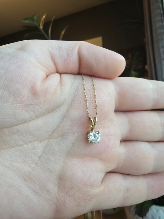 10K Yellow Gold Necklace with CZ