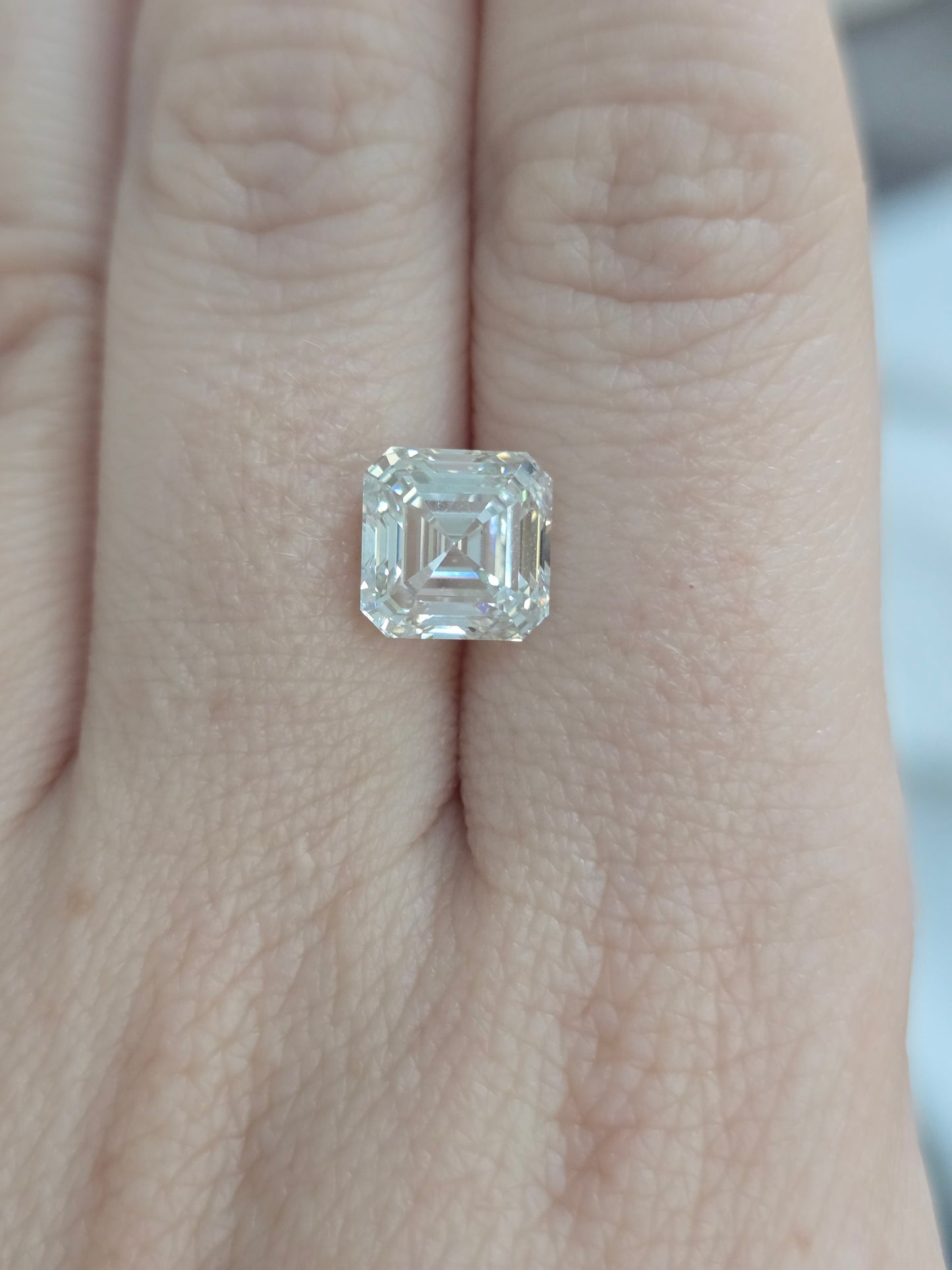 3.61ct Square Emerald Cut Lab Diamond