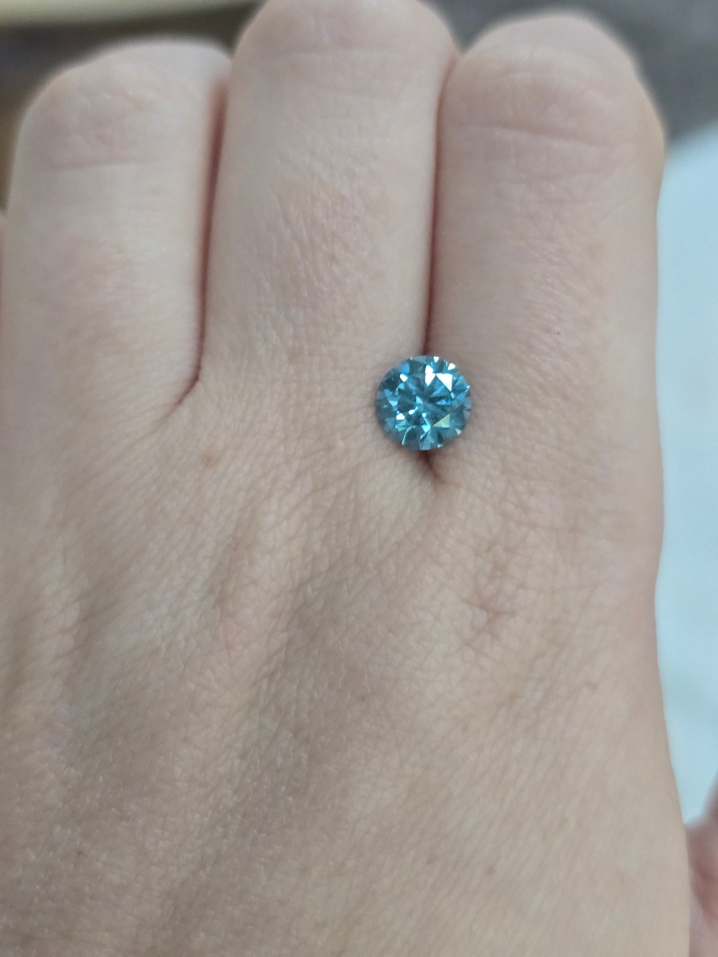 Loose Round Cut 1.53ct Fancy Blue Lab Diamond