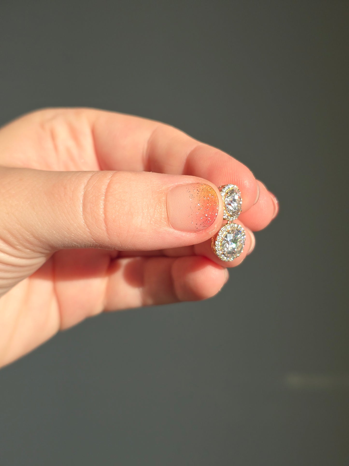 14K Yellow Gold Moissanite Pendant