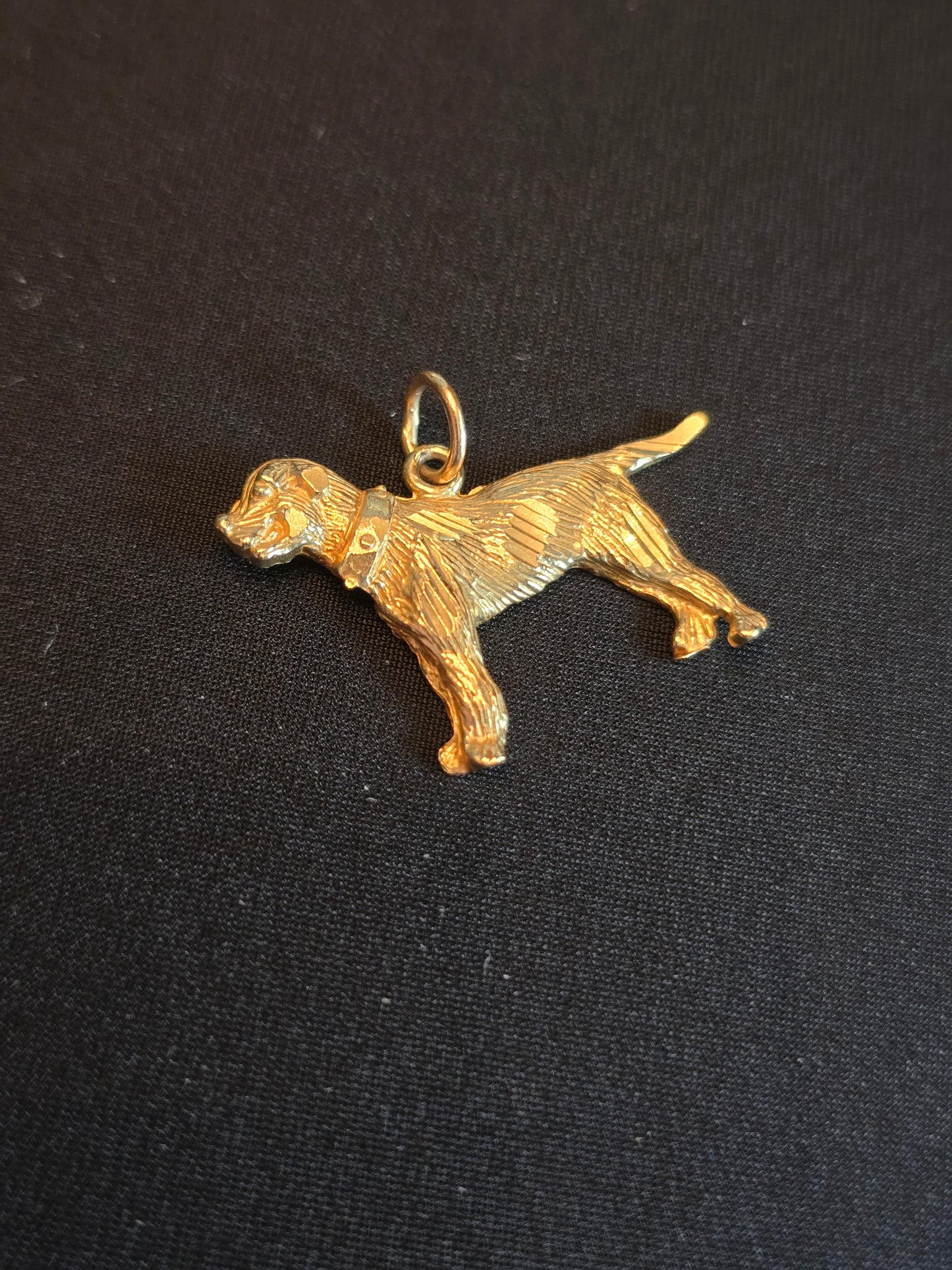 14k Dog Pendant