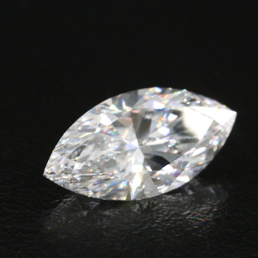 Loose 3.08 CT Marquise Lab Grown Diamond with IGI Report