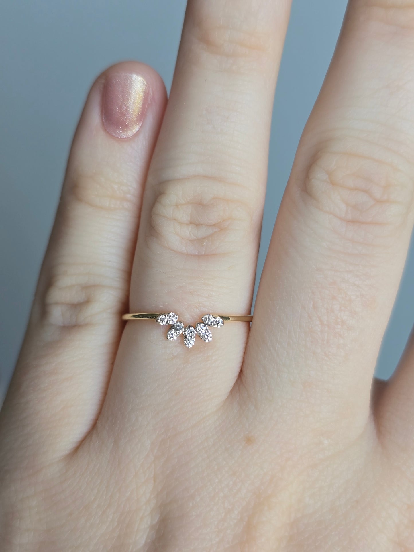 14K Yellow Gold 0.11ct Diamond Ring