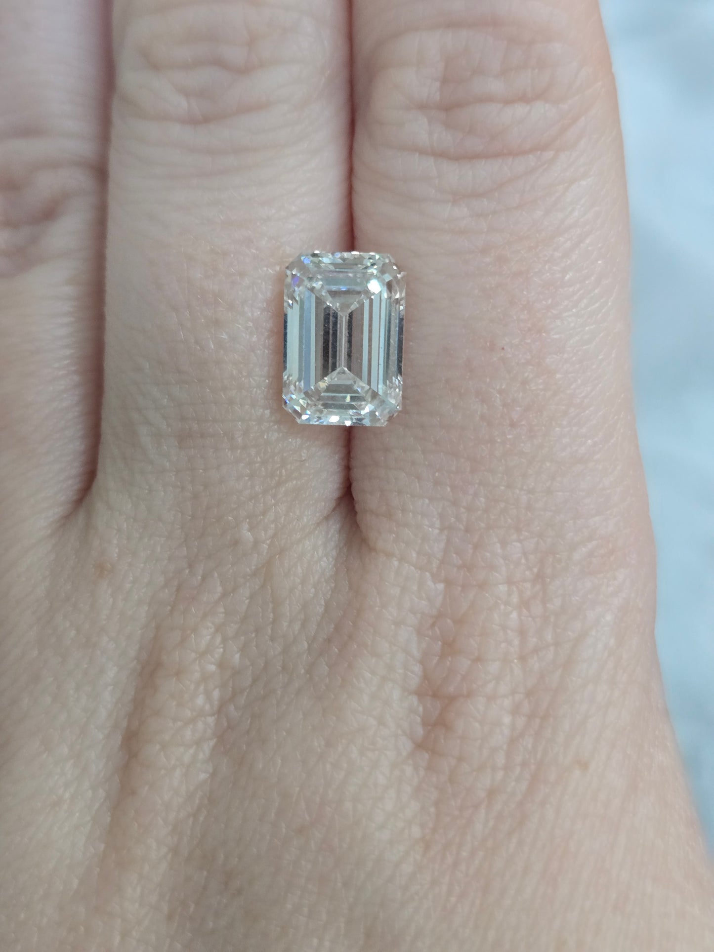 Loose 4.89 CT Emerald Cut Lab Grown Diamond with IGI Report