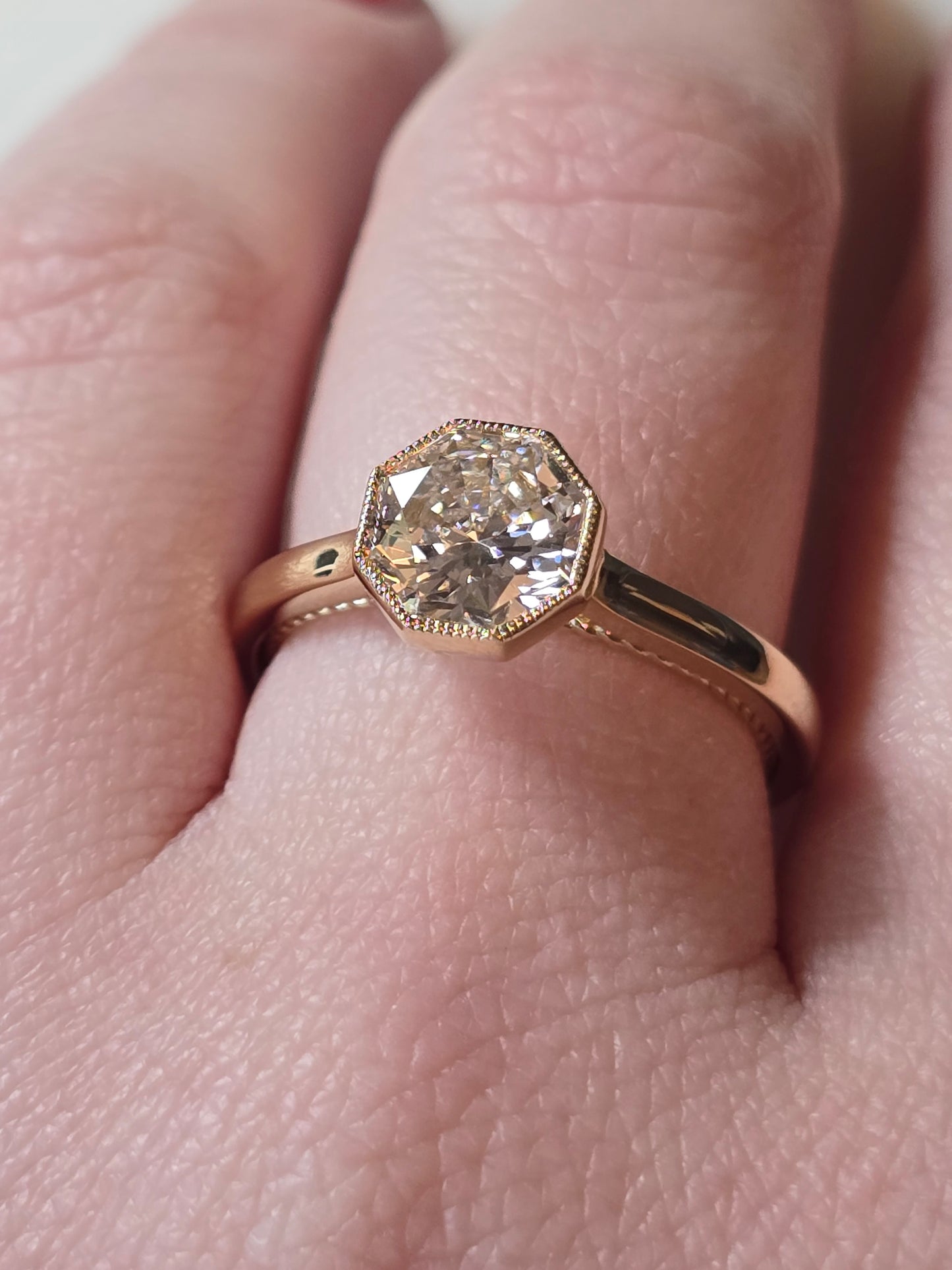 10k Yellow Gold 2ct Octagon Ring