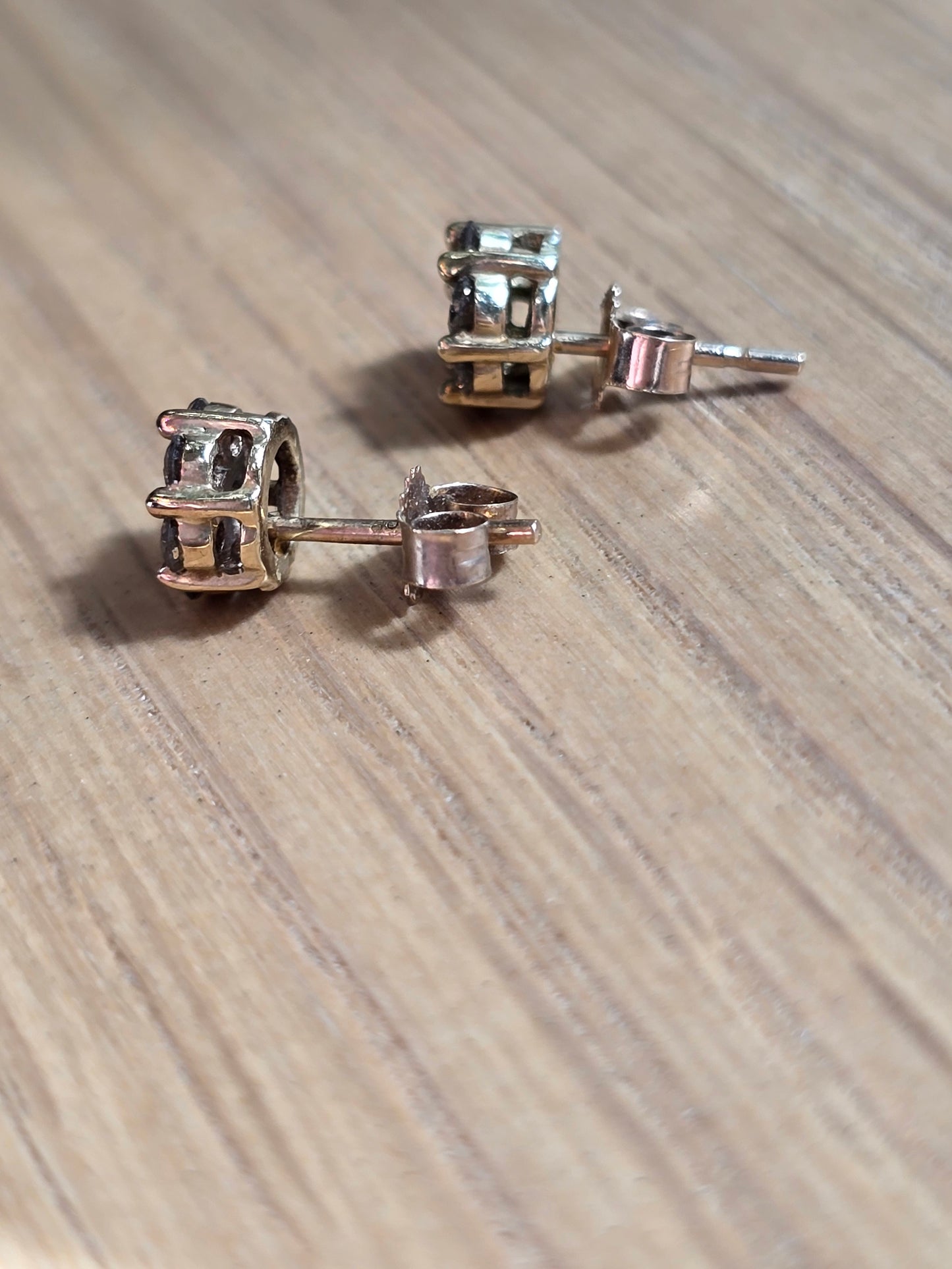 10K Yellow Gold Fancy Brown Diamond Stud Earrings