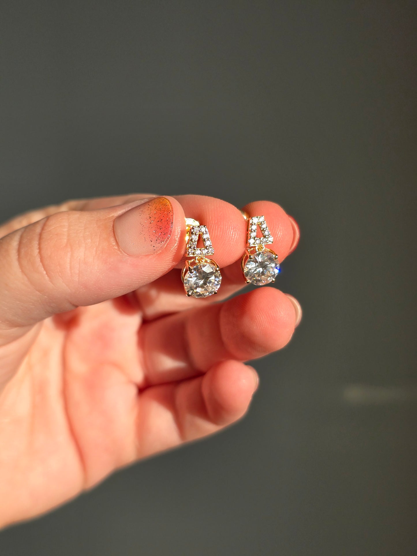 14K Yellow Gold Moissanite Earrings