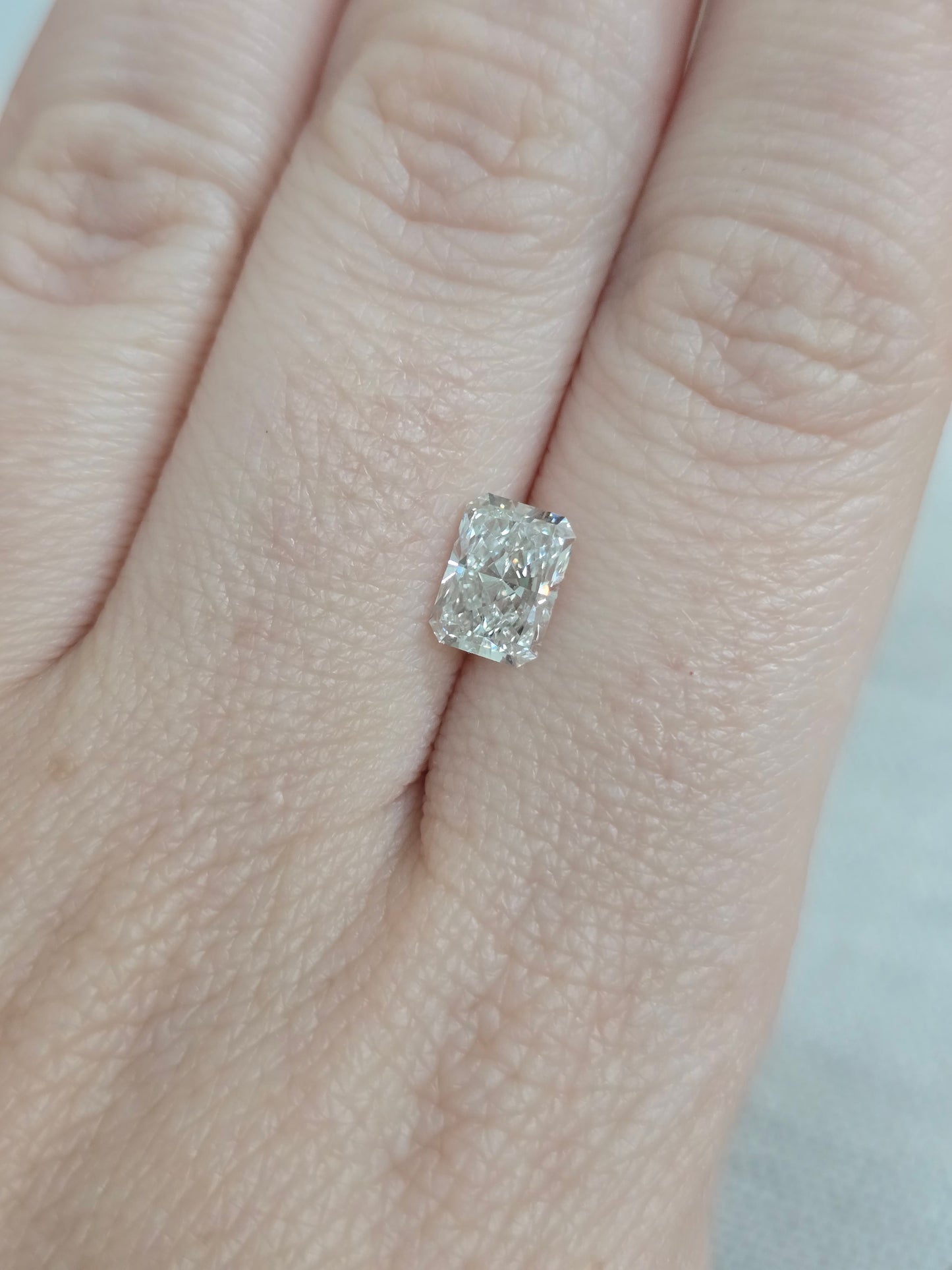 Loose 1.35 CT Rectangular Modified Brilliant Lab Grown Diamond with IGI Report