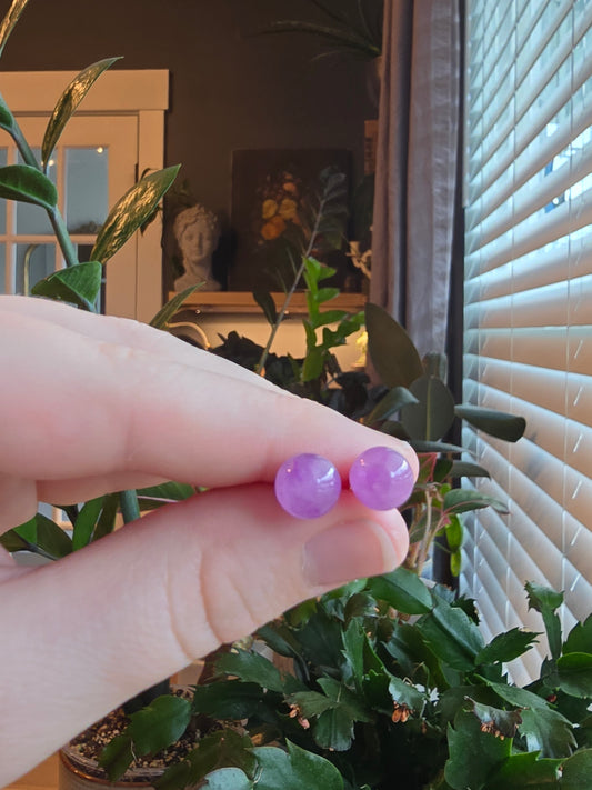 14K Gold and Amethyst Earrings