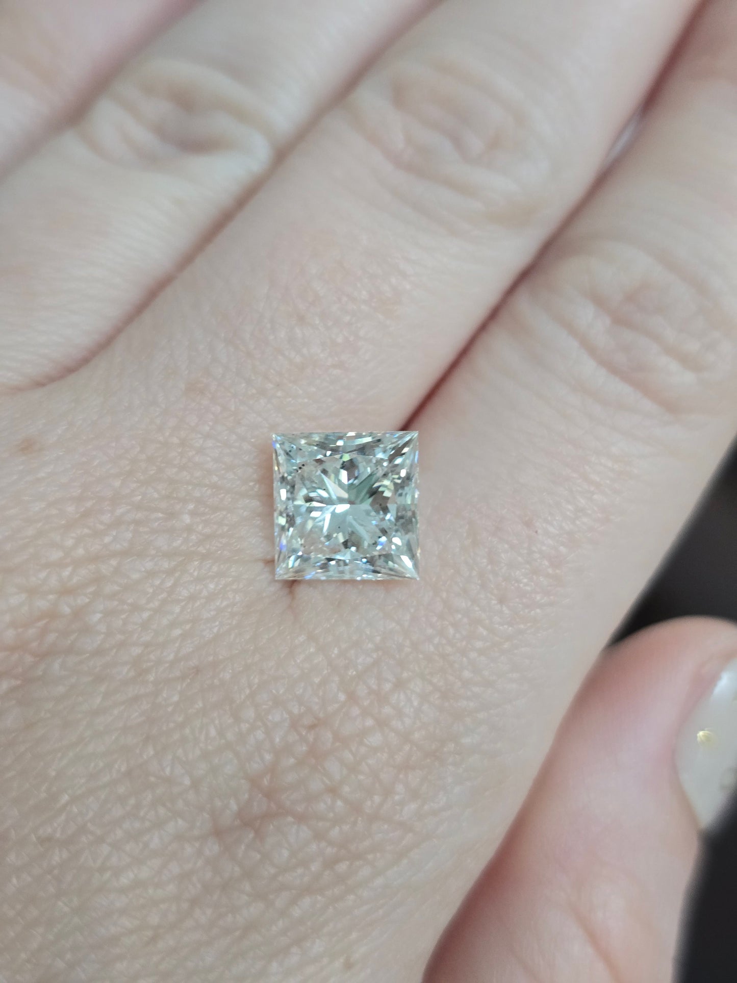 Loose 4.09 CT Princess Cut Lab Grown Diamond with IGI Report