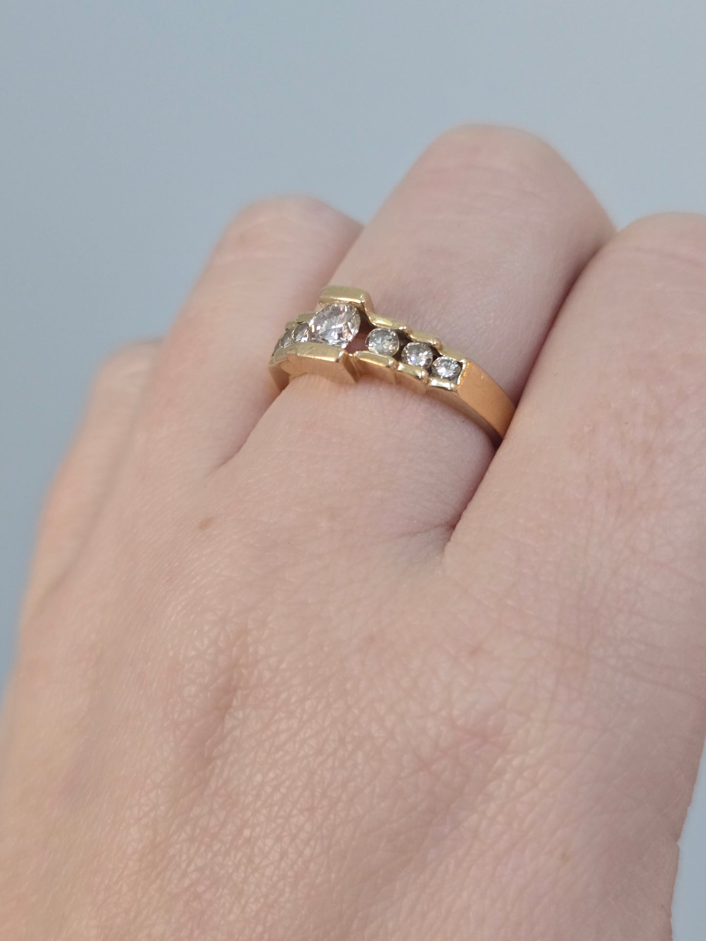 14k Yellow Gold 0.67ct Diamond Ring