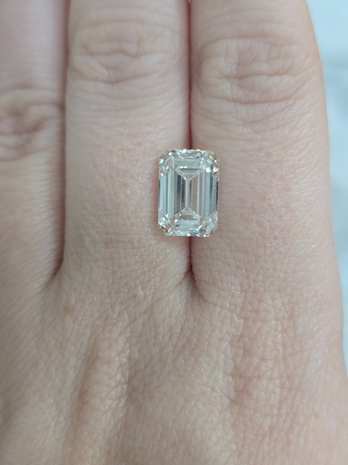 Loose 4.89 CT Emerald Cut Lab Grown Diamond with IGI Report