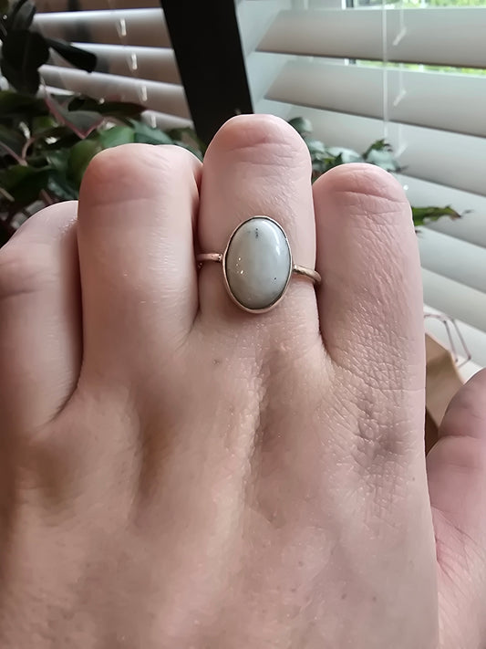 White Cabochon Ring
