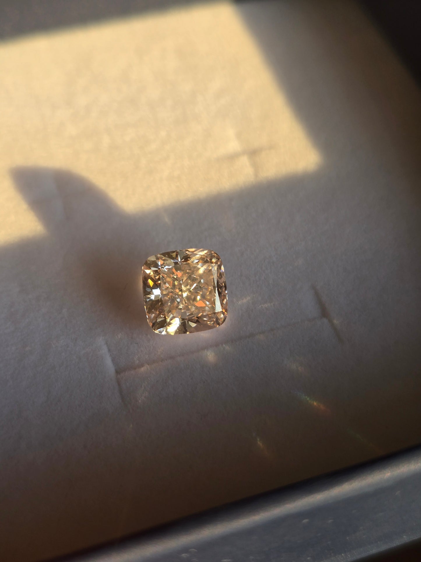 5.09ct Fancy Pink Cushion Lab Grown Diamond
