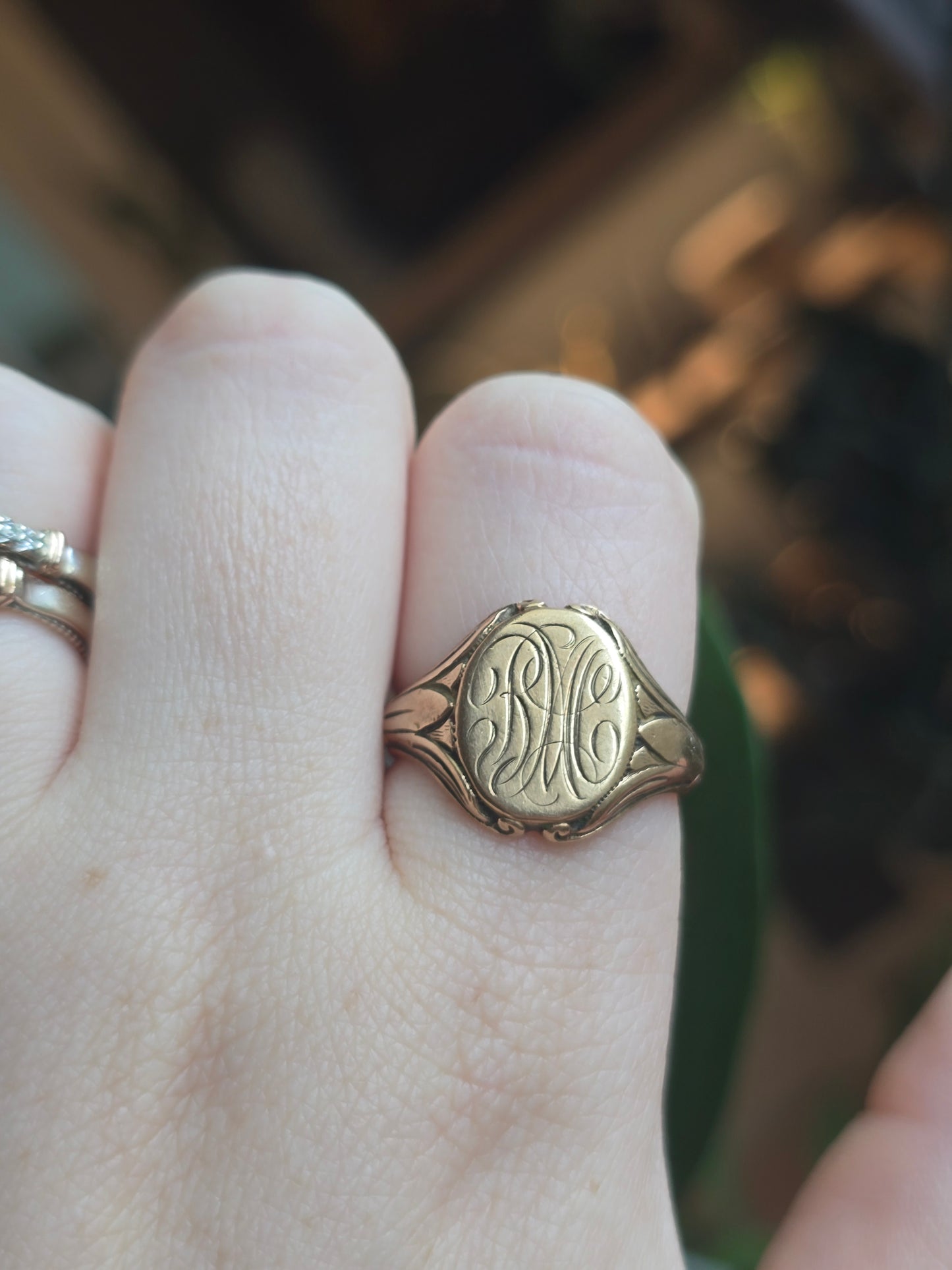 Antique Yellow Gold 10K Signet Ring