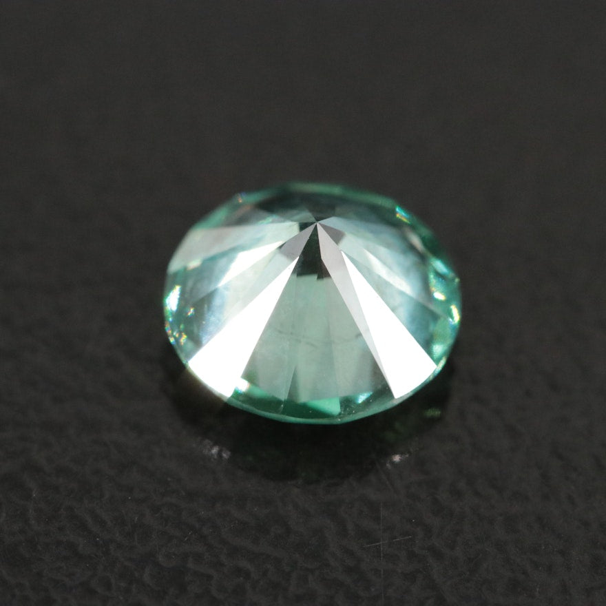 Loose 1.36 CT Round Lab Grown Fancy Green Diamond