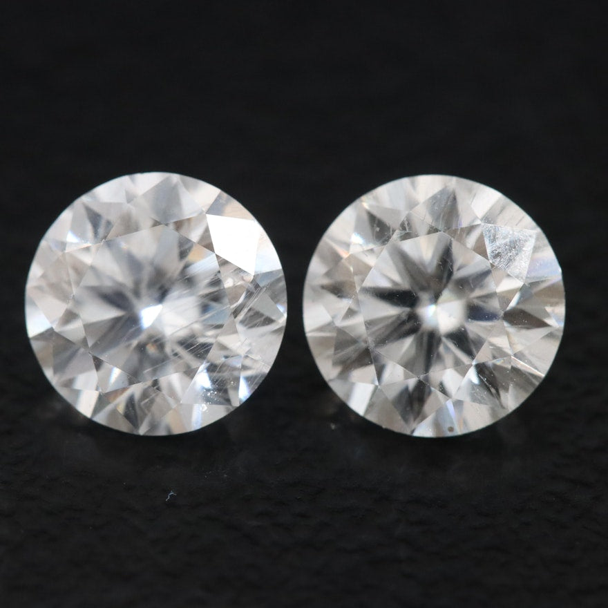 Loose Matched Pair 1.92 CTW Moissanites