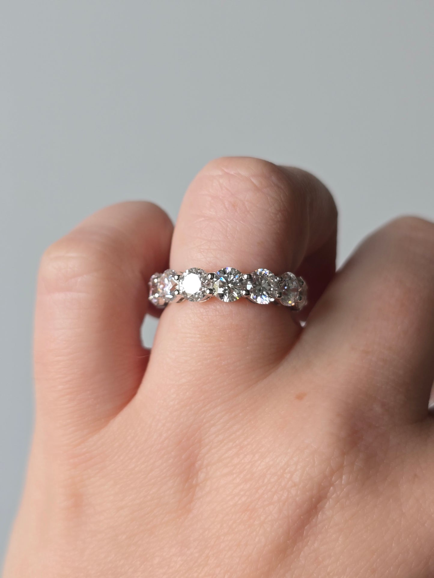 14K 5.69 CTW Lab Grown Diamond Eternity Band Size 6.25