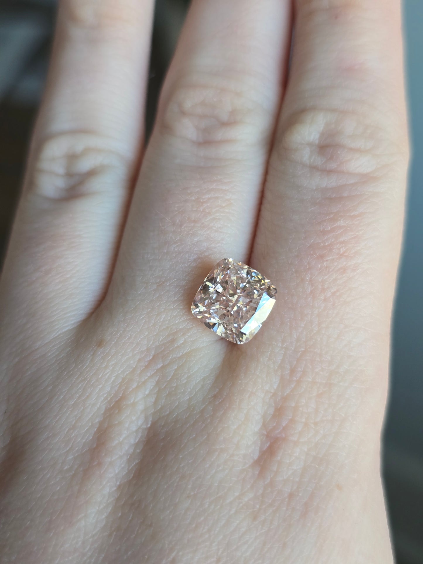 5.09ct Fancy Pink Cushion Lab Grown Diamond