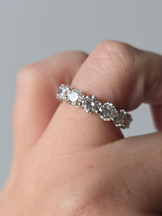 14K 5.69 CTW Lab Grown Diamond Eternity Band Size 6.25