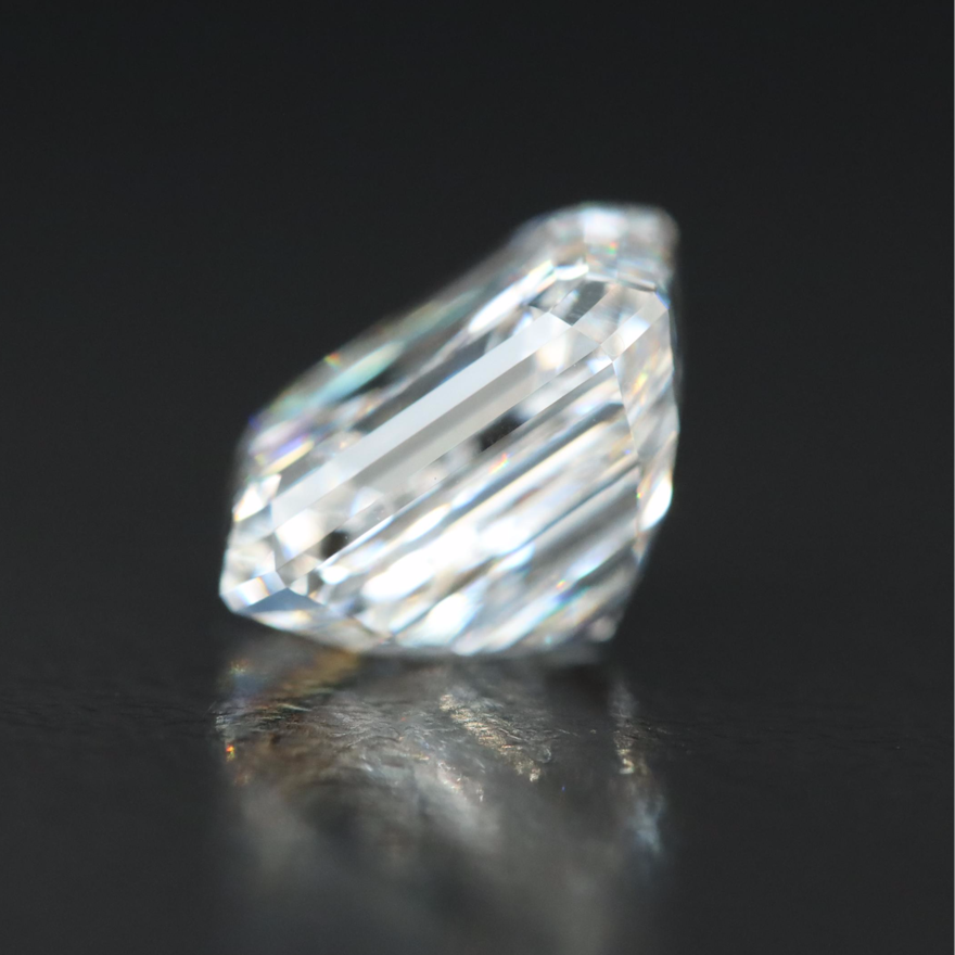 Loose 4.02 CT Square Emerald Cut Lab Grown Diamond with IGI Report