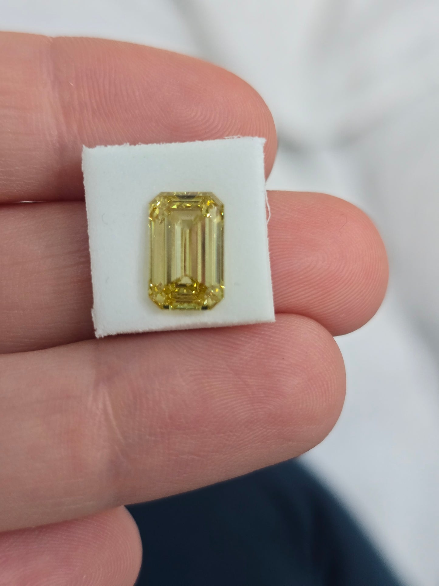 Loose 2.76 CT Lab Grown Fancy Yellow Diamond with IGI Report