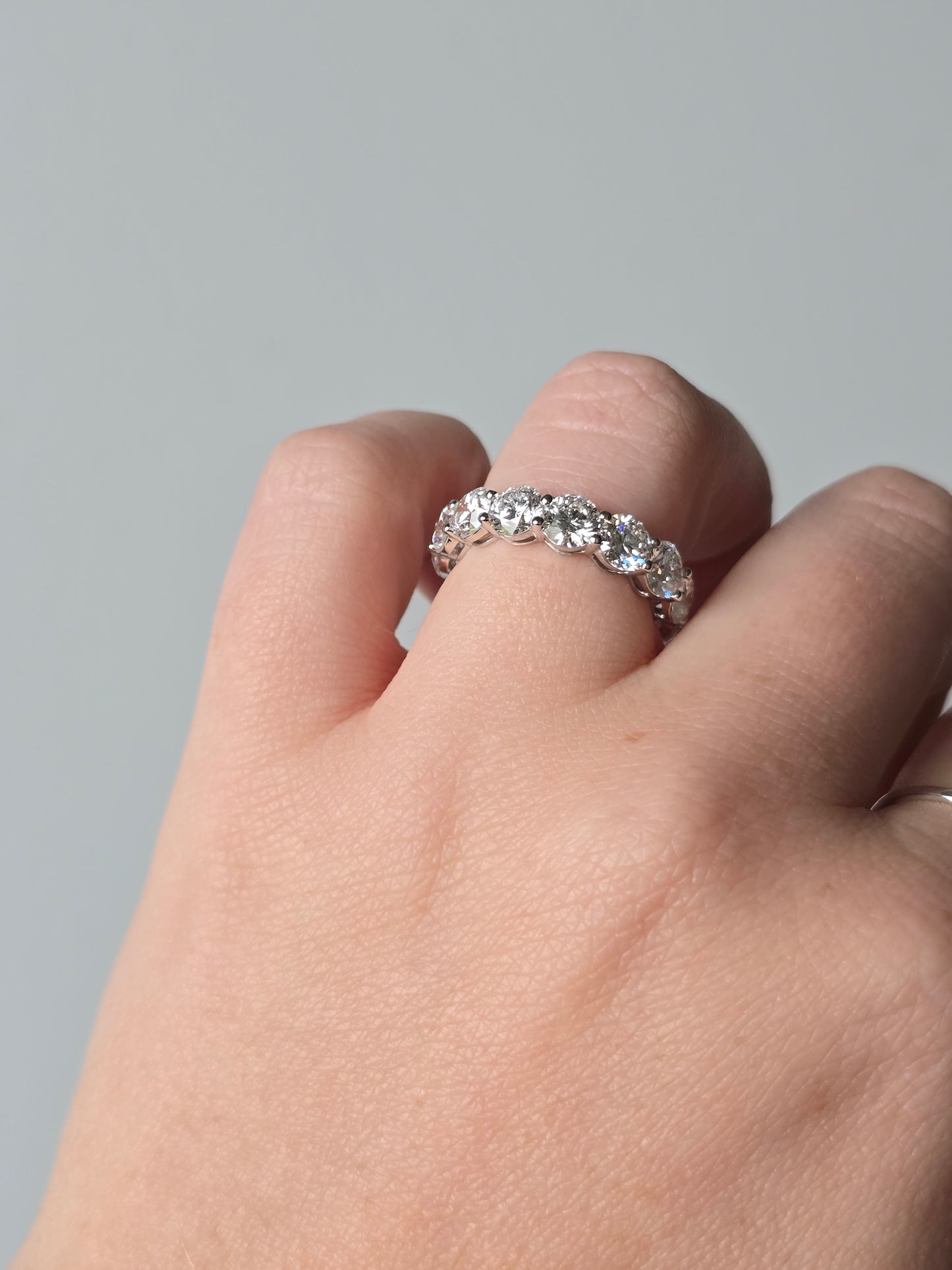 14K 5.69 CTW Lab Grown Diamond Eternity Band Size 6.25