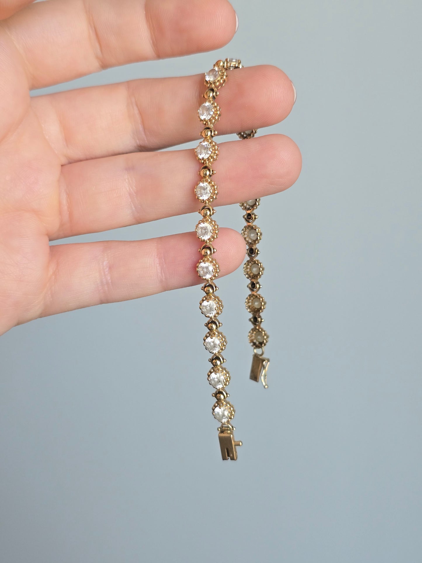 14K Yellow Gold CZ Bracelet