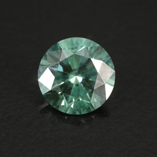 Loose 1.36 CT Round Lab Grown Fancy Green Diamond