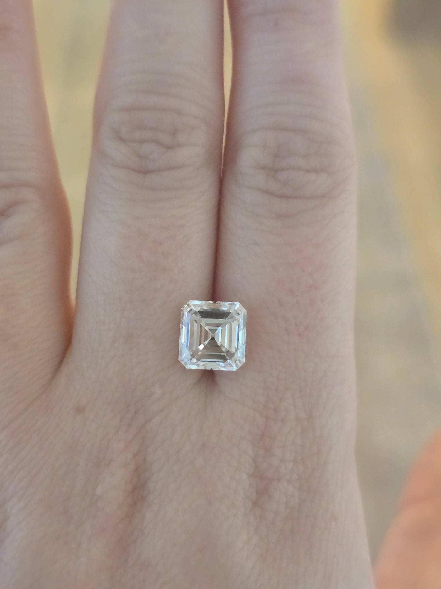 Loose 4.02 CT Square Emerald Cut Lab Grown Diamond with IGI Report