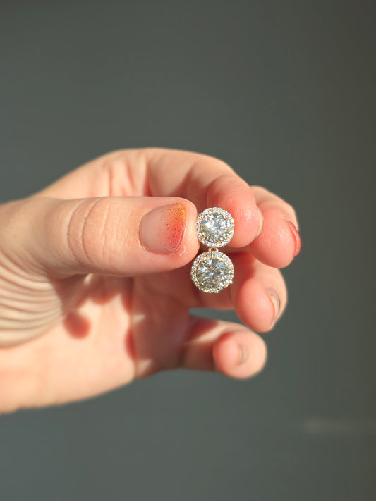14K Yellow Gold Moissanite Pendant