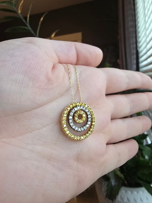 14K Gold Necklace with 0.96 CTW Diamonds