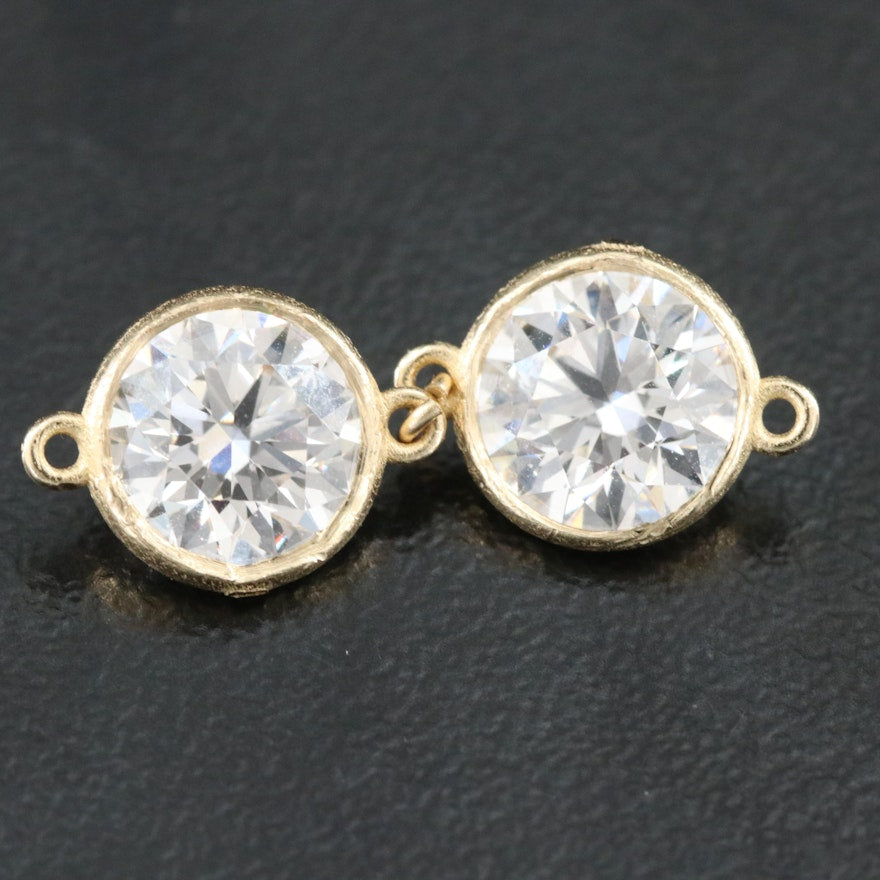 14K 2.20 CTW Round Lab Grown Diamond Components