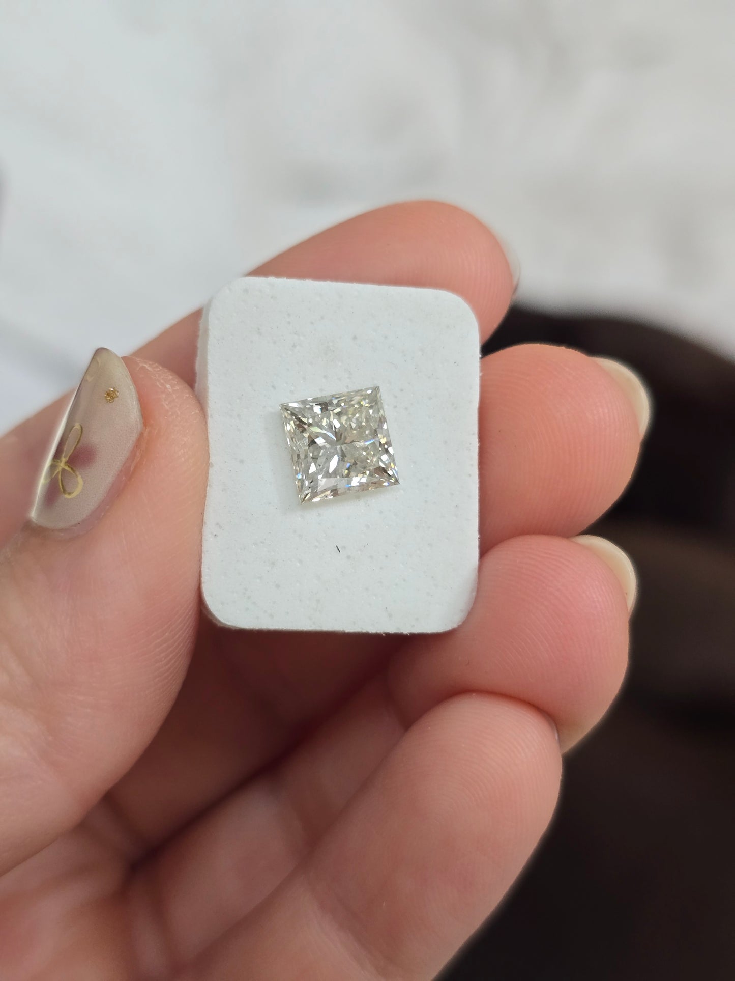 2.69ct Princess Cut Lab Grown Diamond with IGI Report