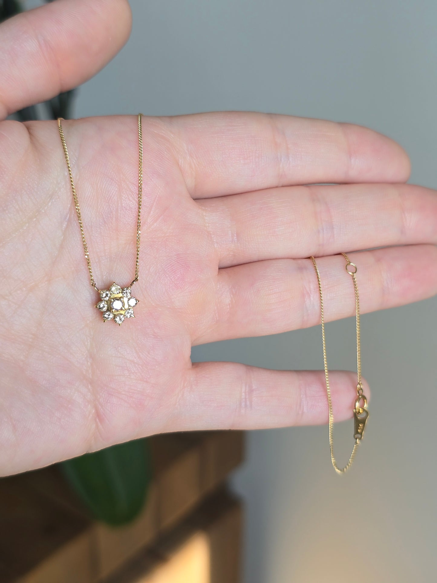 18K Yellow Gold and 0.47ct Diamond Necklace