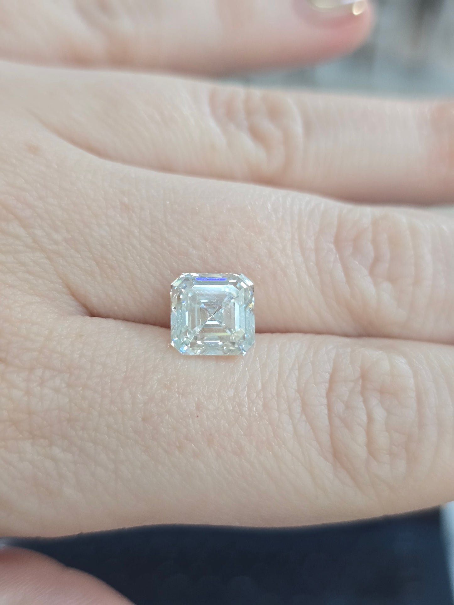3.61ct Square Emerald Cut Lab Diamond