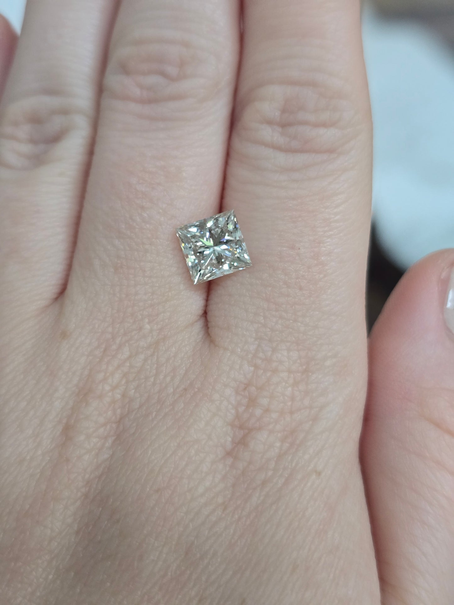 2.69ct Princess Cut Lab Grown Diamond with IGI Report