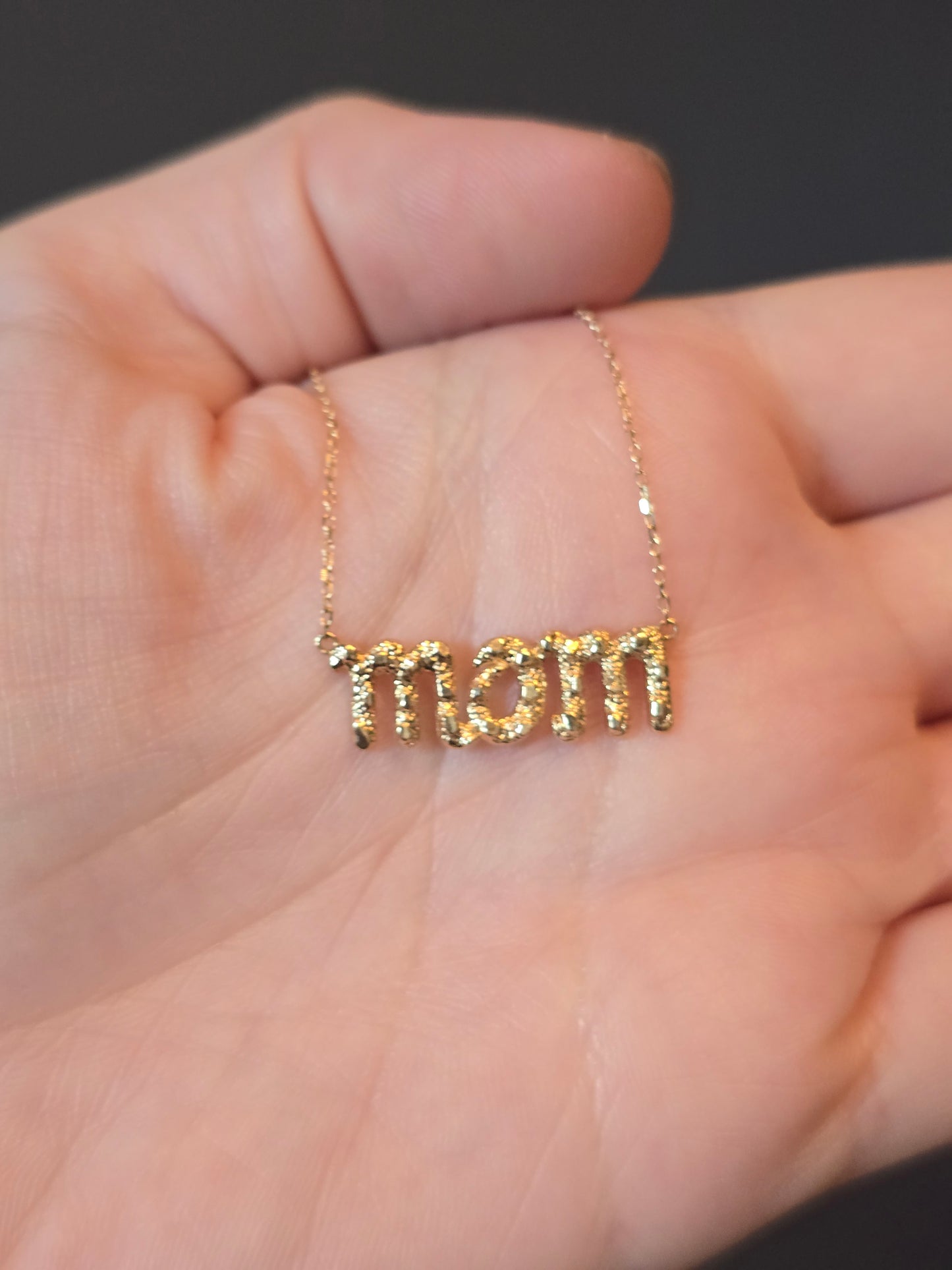 10K "MOM" Necklace